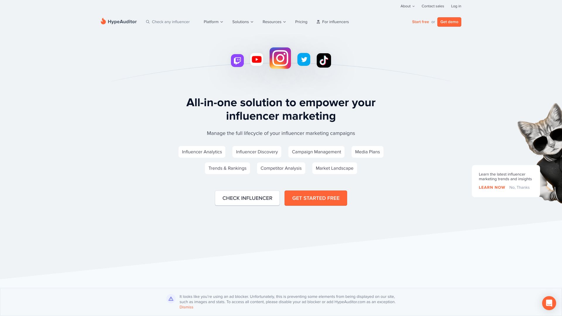 HypeAuditor网页截图,HypeAuditor网页快照