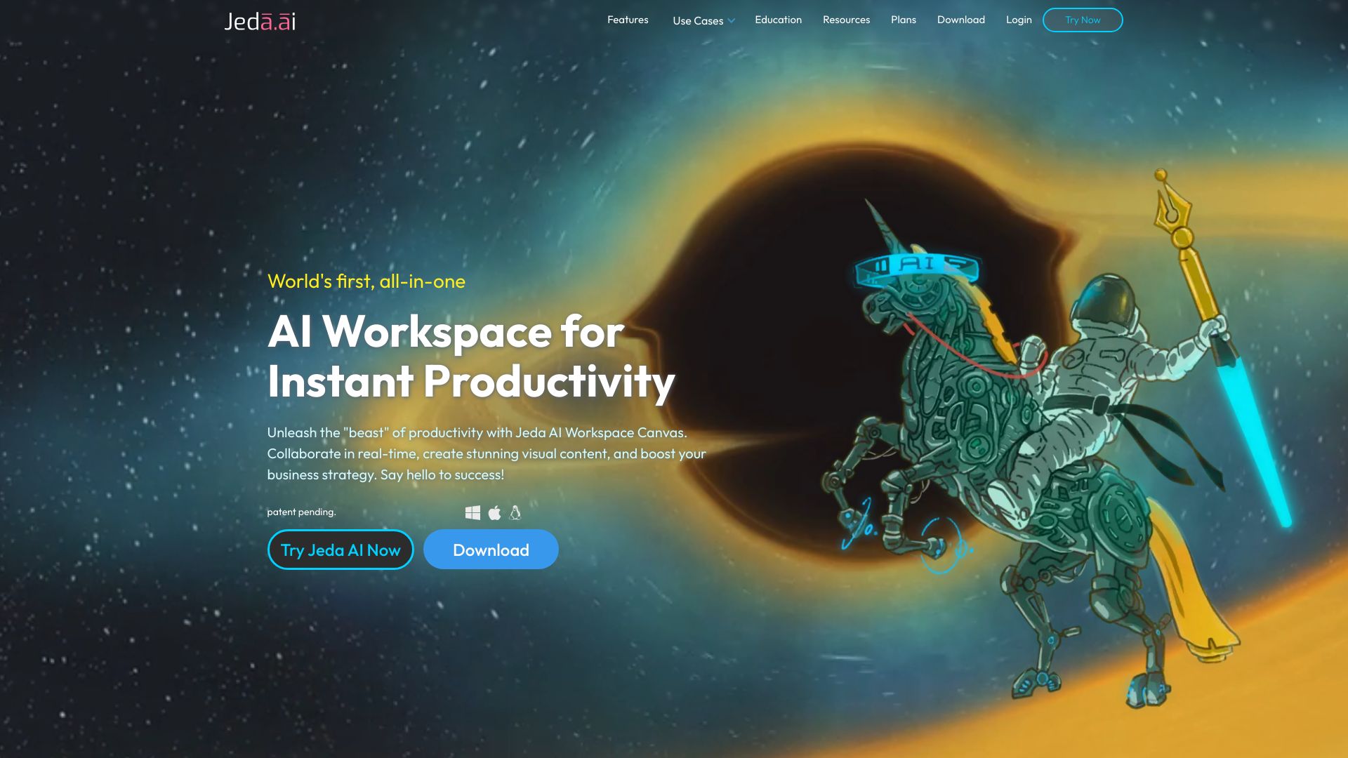 Jeda.ai – Ai Workspace Canvas网页截图,Jeda.ai – Ai Workspace Canvas网页快照