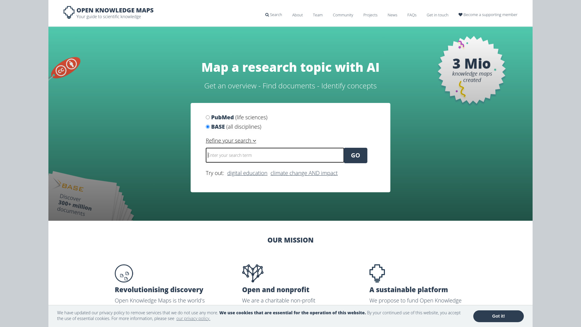 openknowledgemaps.org网页截图,openknowledgemaps.org网页快照
