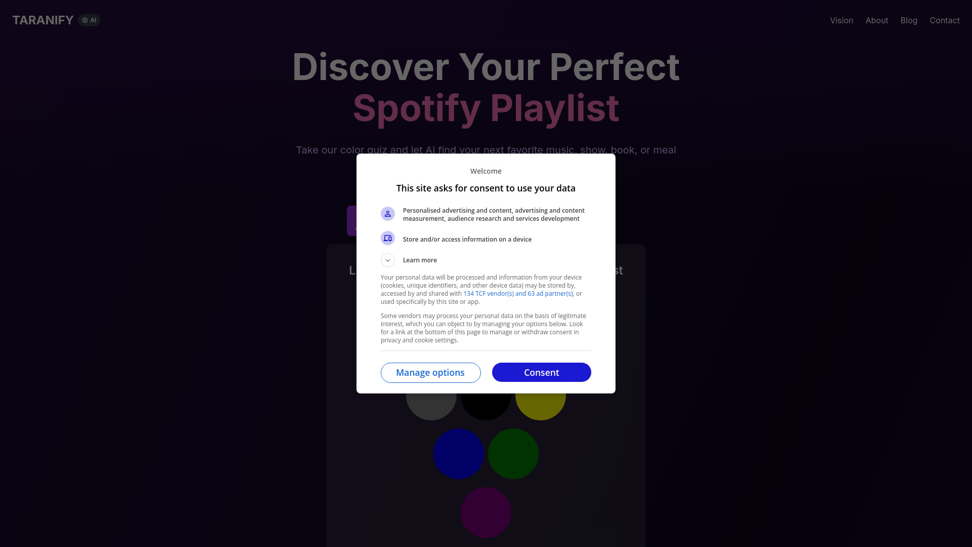 Taranify Mood AI网页截图,Taranify Mood AI网页快照