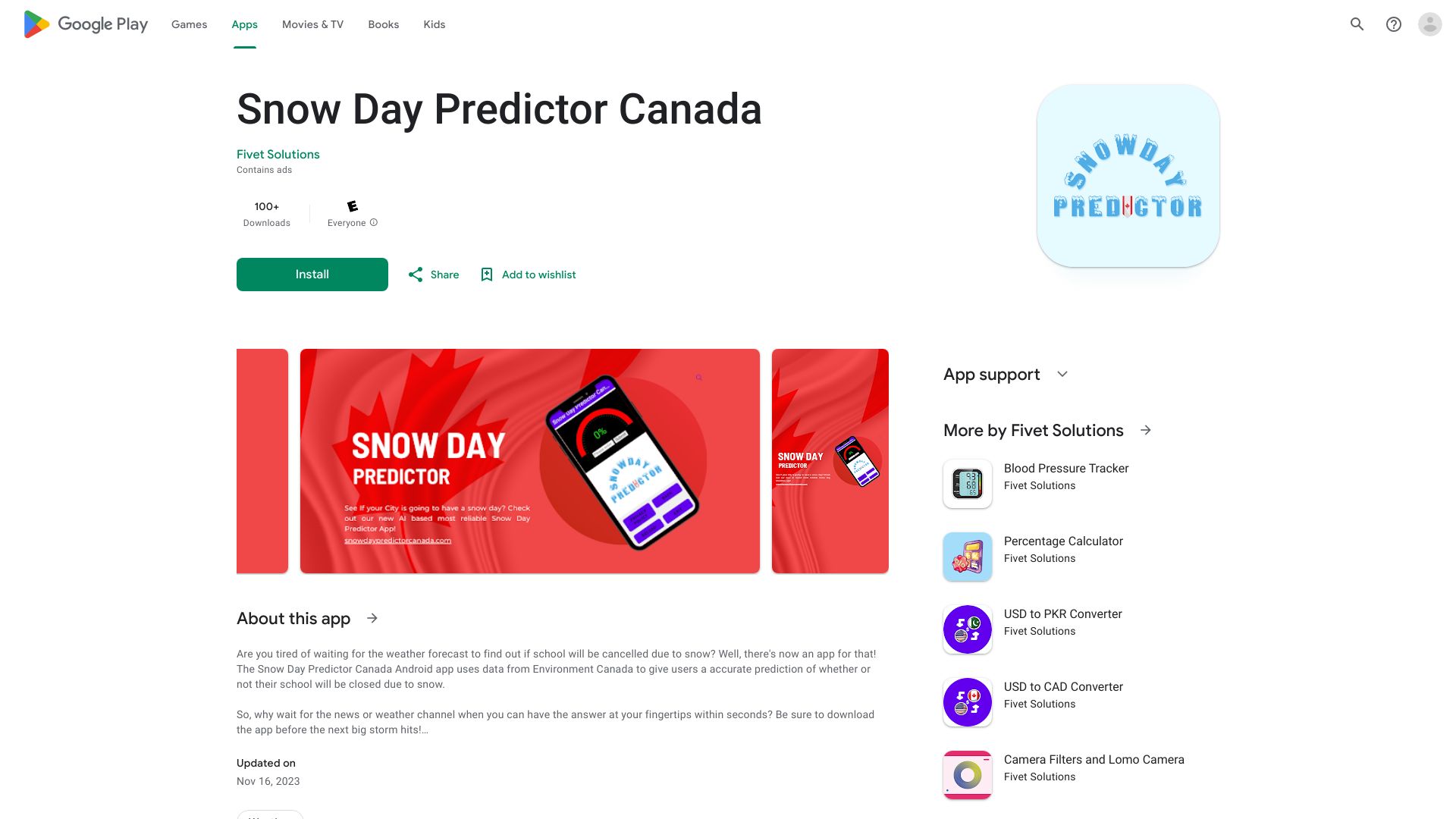 Snow Day Predictor Canada网页截图,Snow Day Predictor Canada网页快照