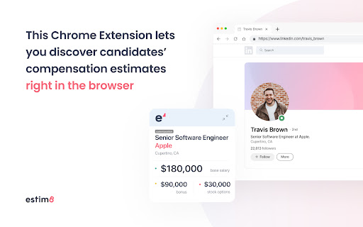 Estim8.ai — shows current salary on Linkedin网页截图,Estim8.ai — shows current salary on Linkedin网页快照