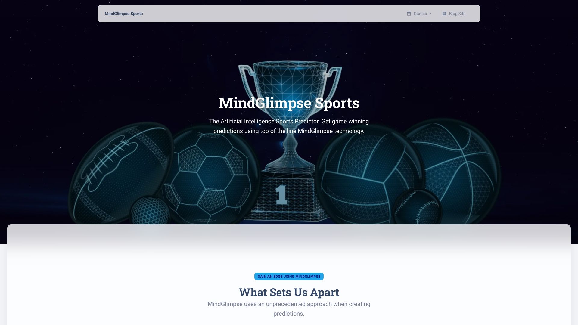 MindGlimpse Sports网页截图,MindGlimpse Sports网页快照
