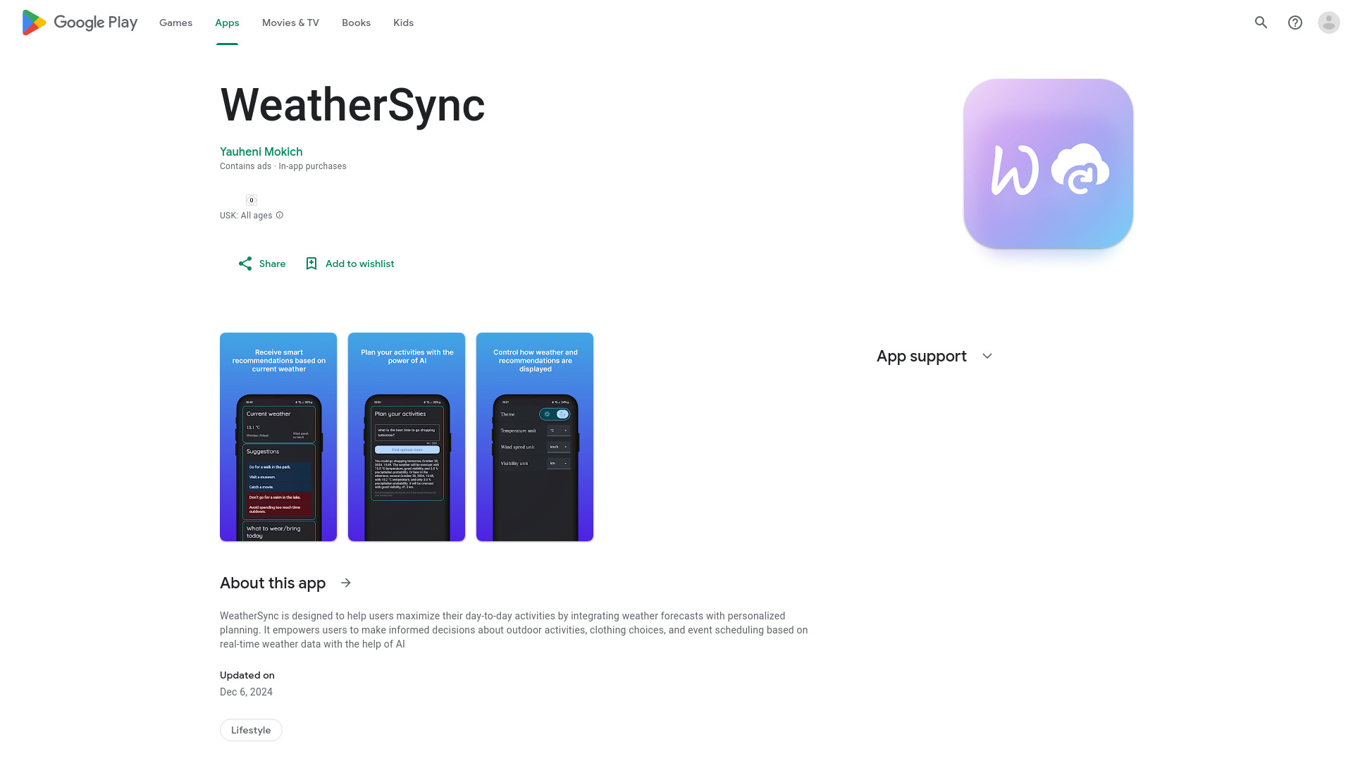 WeatherSync网页截图,WeatherSync网页快照