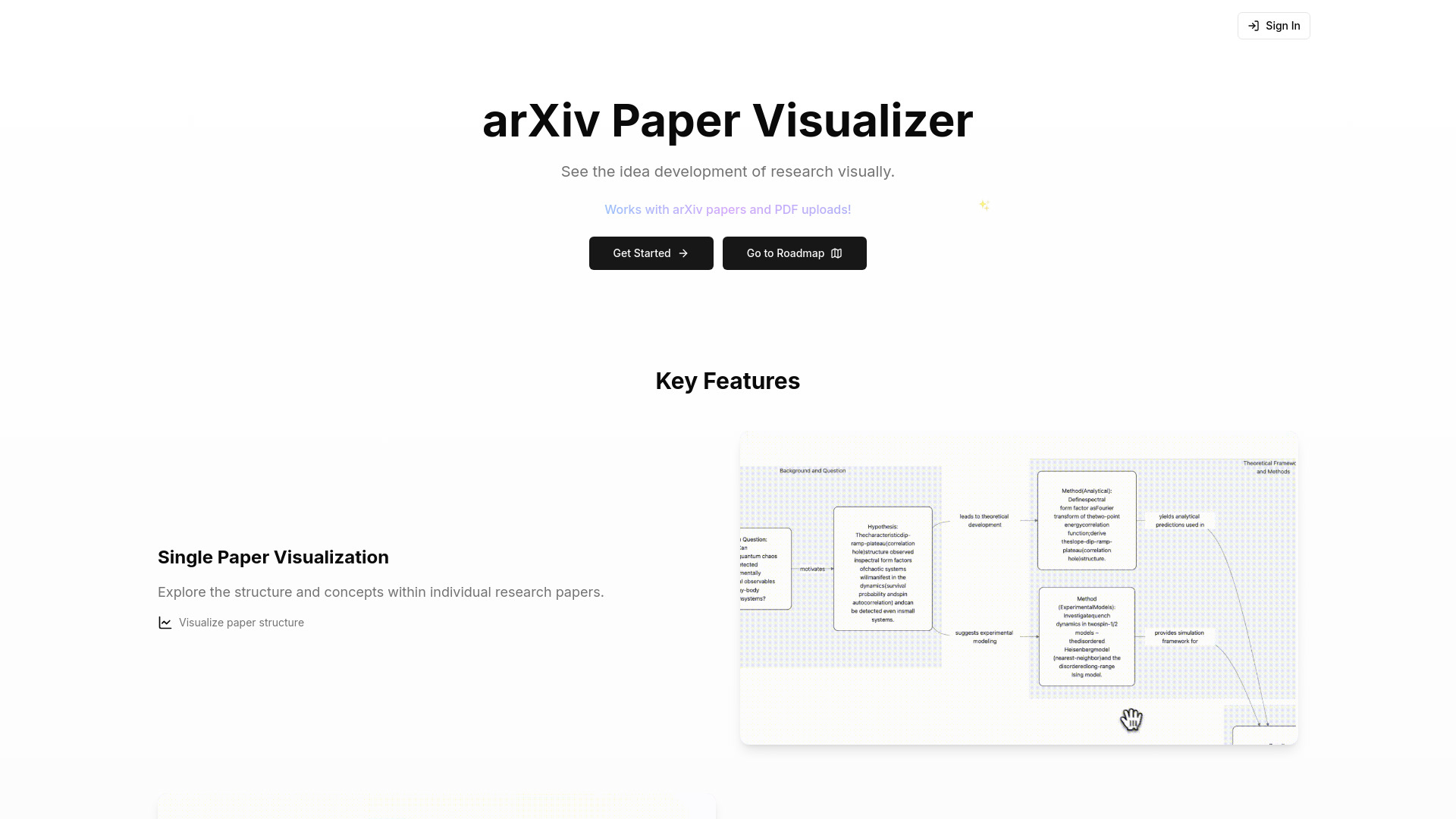 arXiv Paper Visualizer网页截图,arXiv Paper Visualizer网页快照