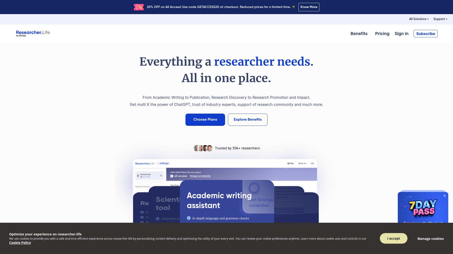 researcher.life网页截图,researcher.life网页快照