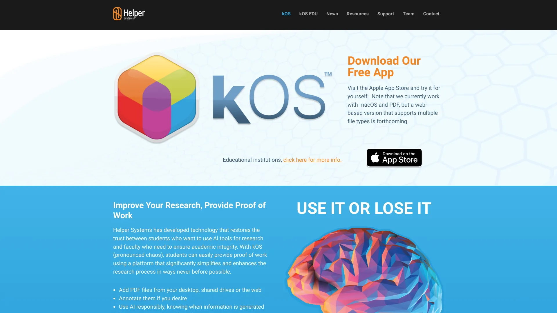 Helper Systems: kOS网页截图,Helper Systems: kOS网页快照