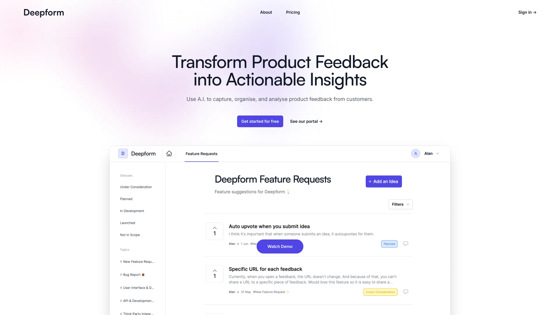 Deepform.ai网页截图,Deepform.ai网页快照