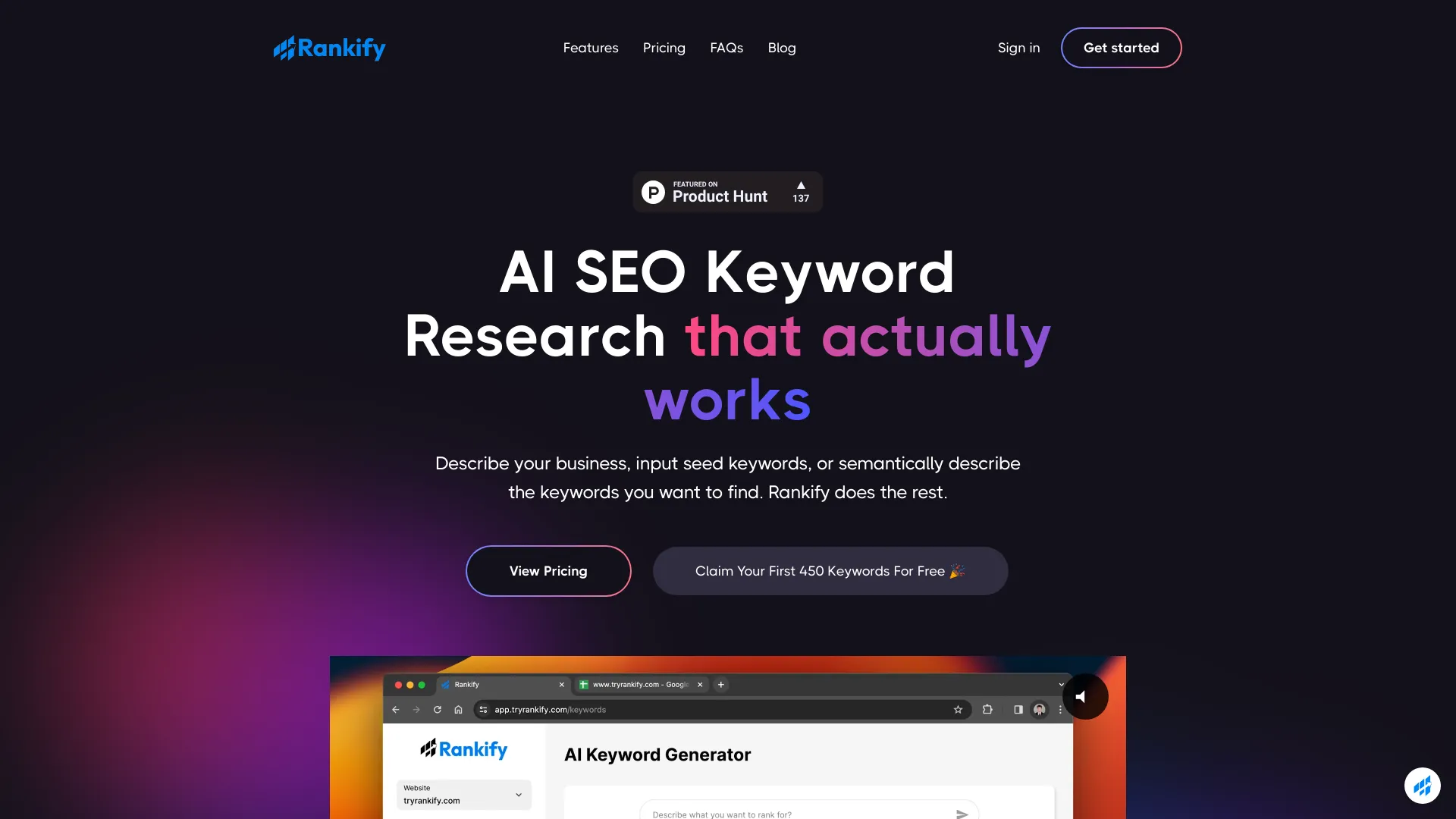 Rankify网页截图,Rankify网页快照