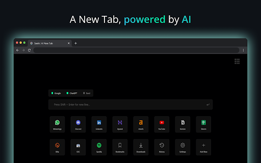 Seekr: AI-powered New Tab with Bard & ChatGPT网页截图,Seekr: AI-powered New Tab with Bard & ChatGPT网页快照