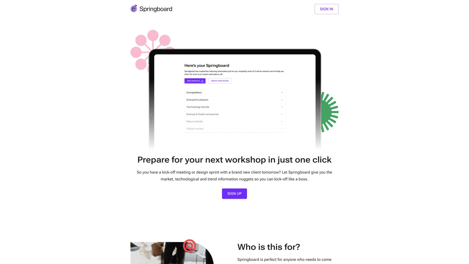 Springboard网页截图,Springboard网页快照