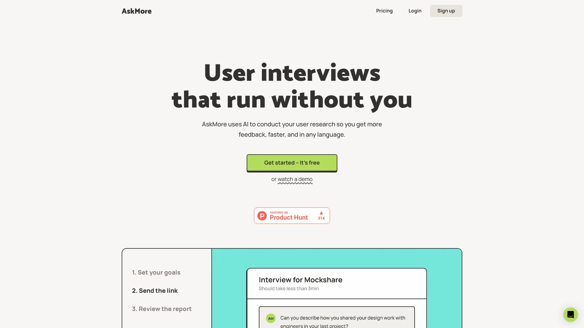 AskMore网页截图,AskMore网页快照