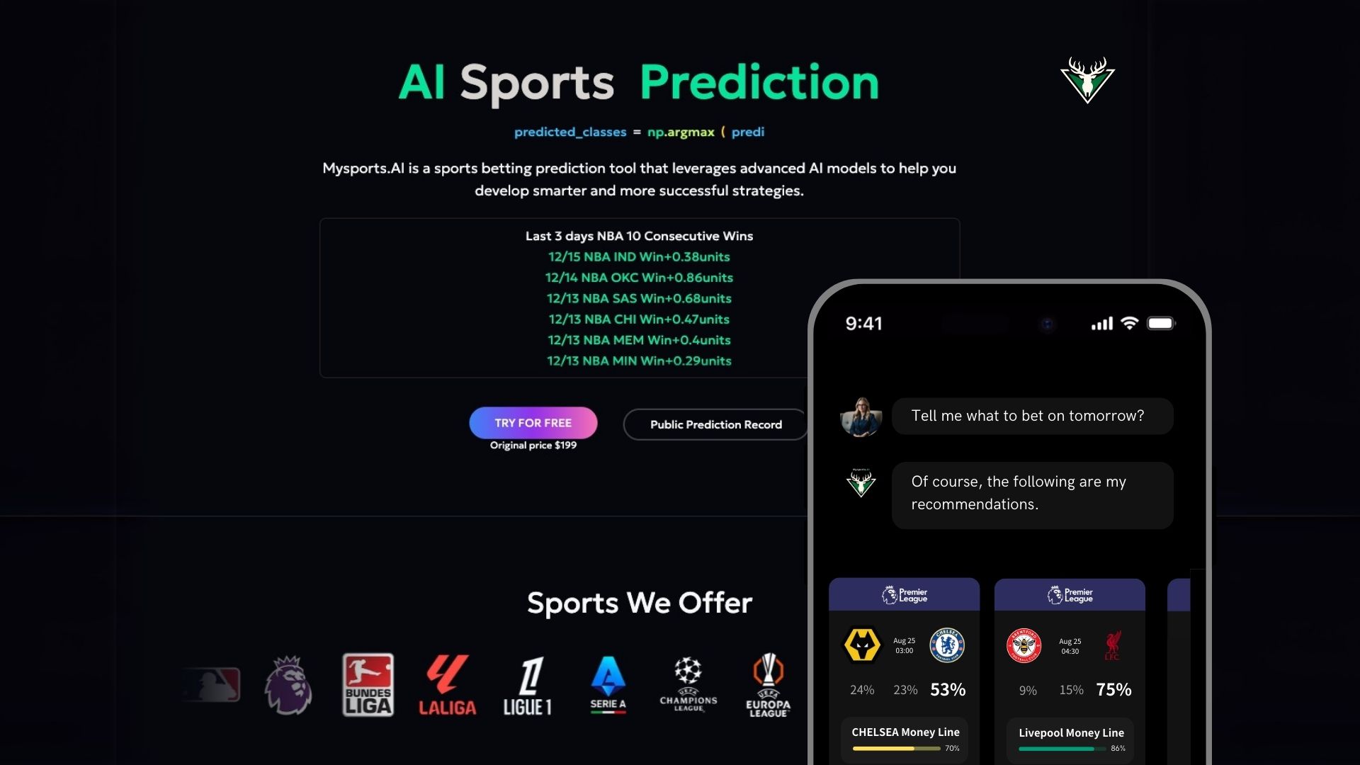 Mysports.AI网页截图,Mysports.AI网页快照