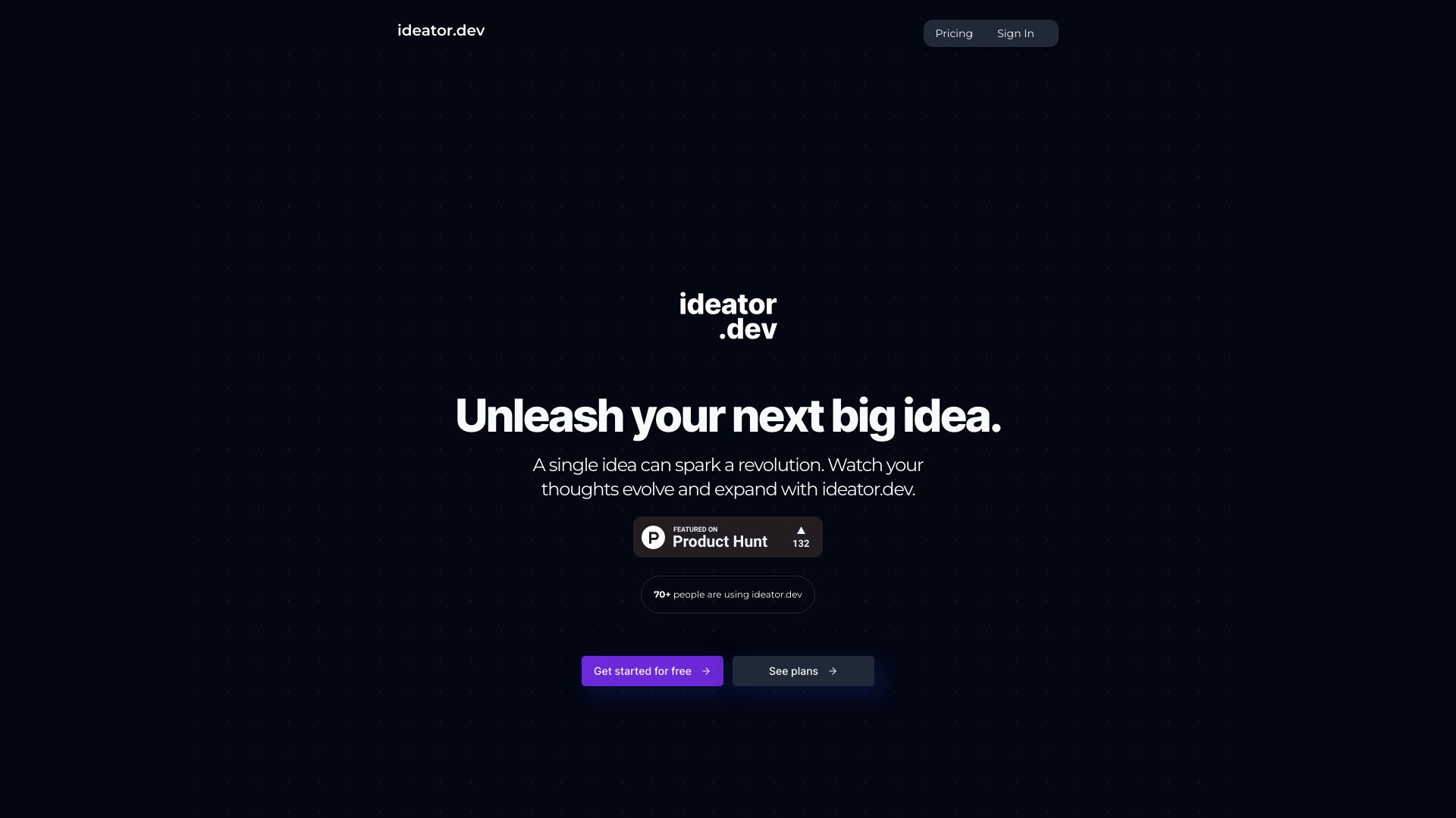 ideator.dev网页截图,ideator.dev网页快照