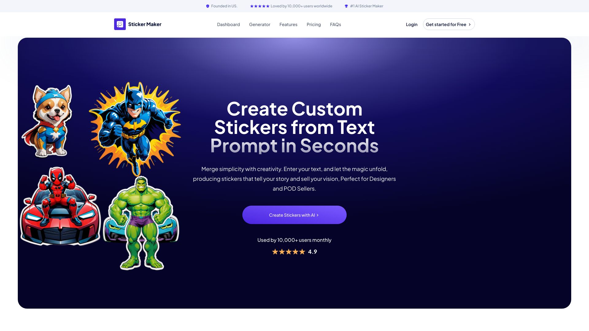 StickerMaker网页截图,StickerMaker网页快照