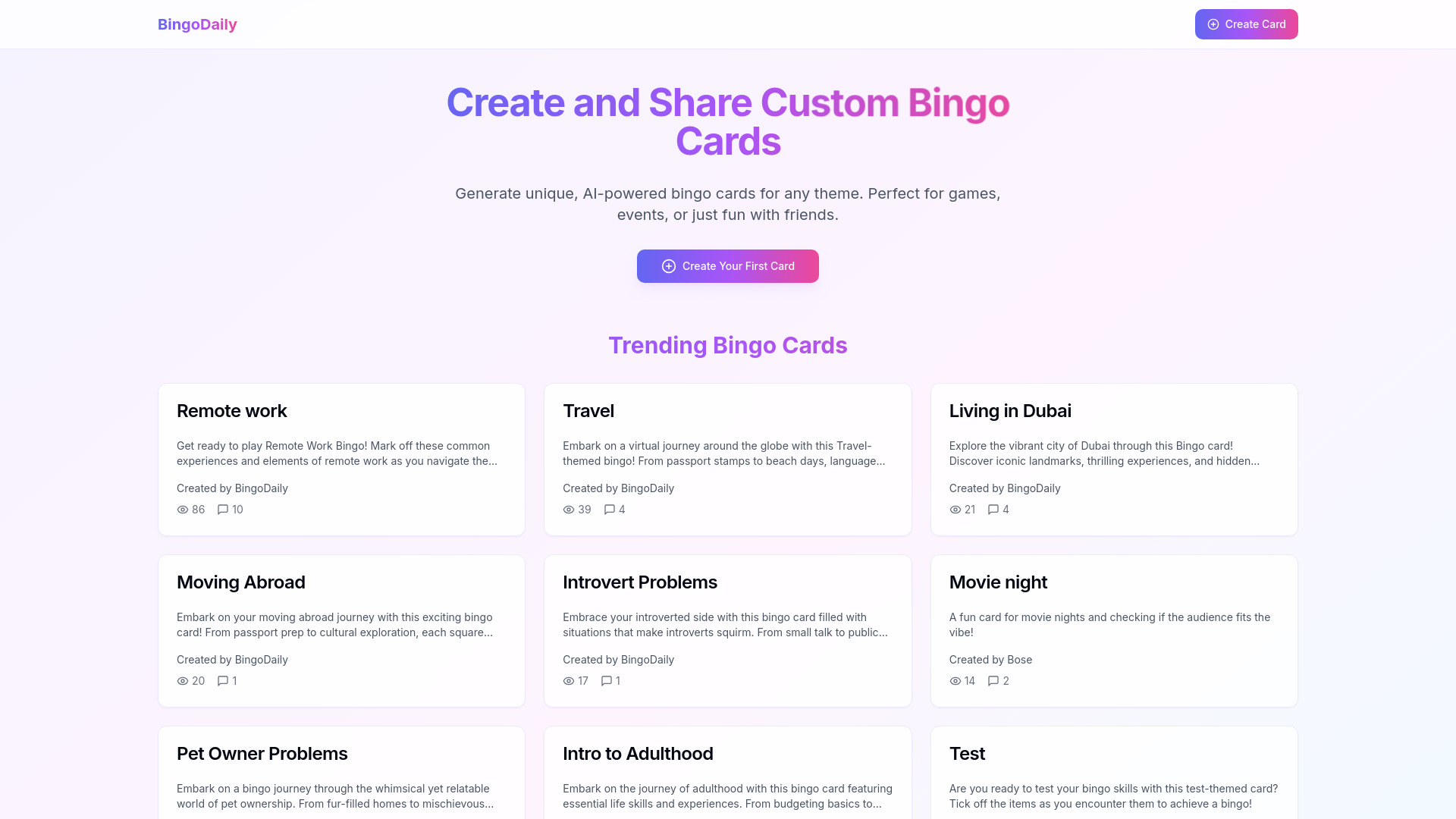 BingoDaily网页截图,BingoDaily网页快照