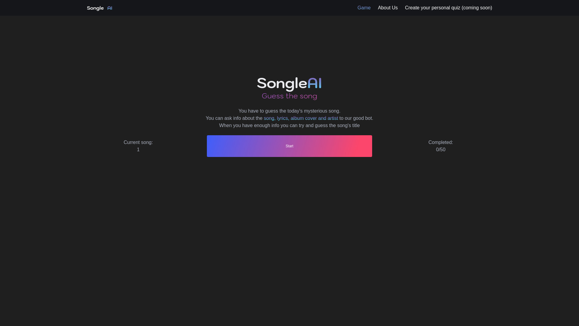 Songle AI网页截图,Songle AI网页快照