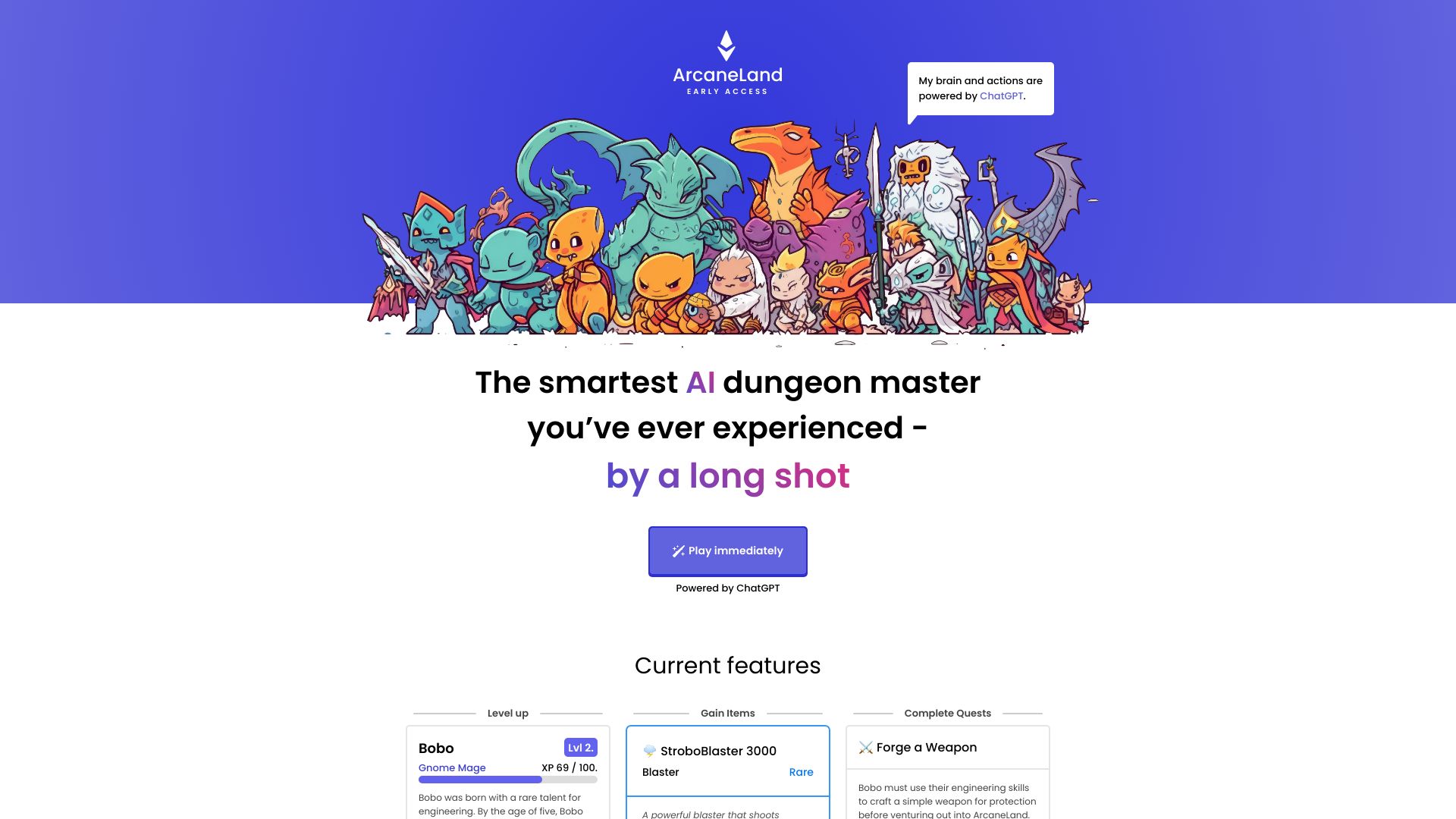 ArcaneLand网页截图,ArcaneLand网页快照