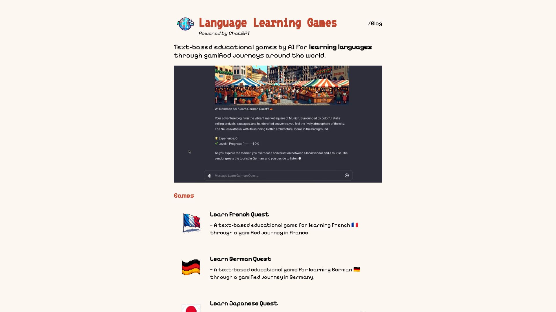 Language Learning Games网页截图,Language Learning Games网页快照