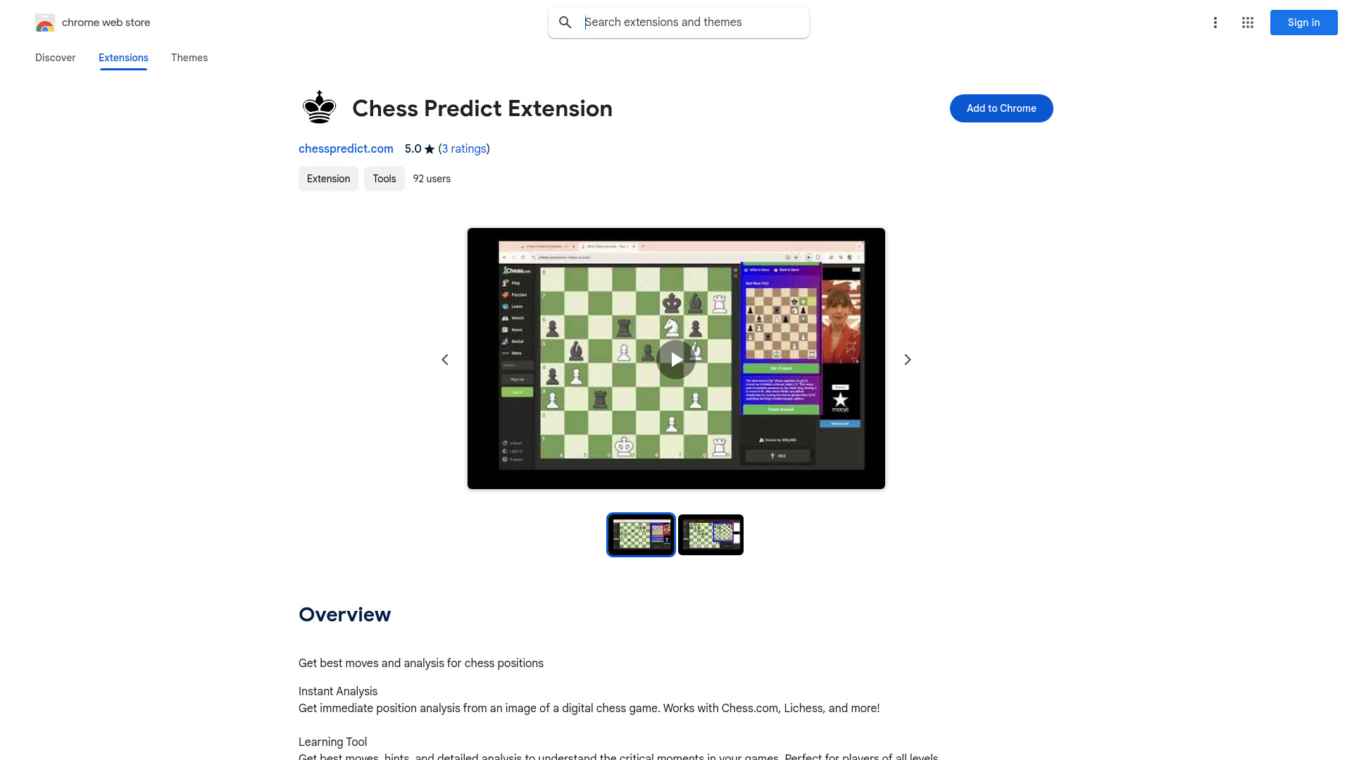 Chess Predict Extension网页截图,Chess Predict Extension网页快照