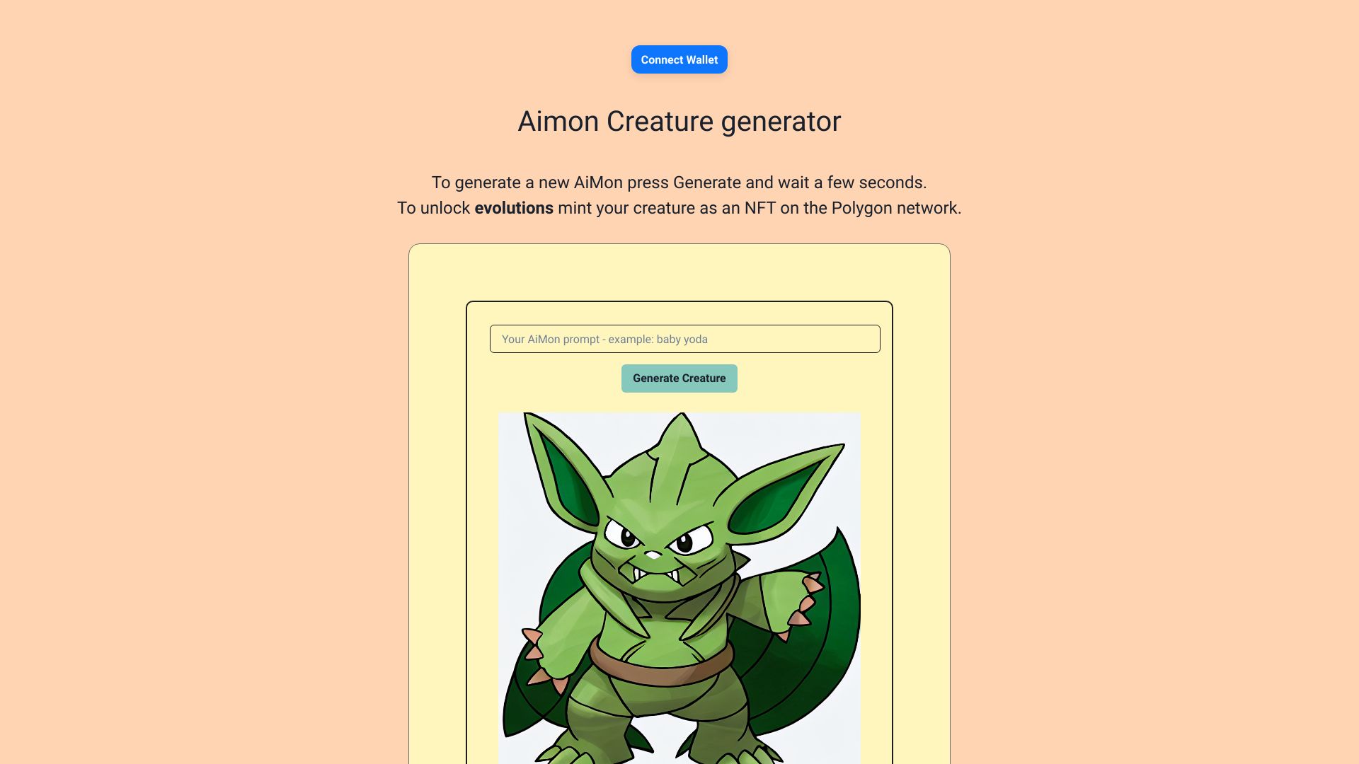 Aimons.xyz AI-generated creatures网页截图,Aimons.xyz AI-generated creatures网页快照