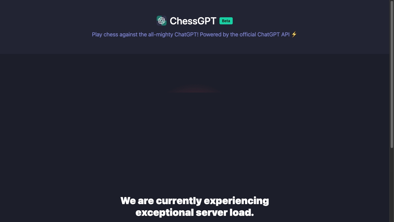 ChessGPT网页截图,ChessGPT网页快照