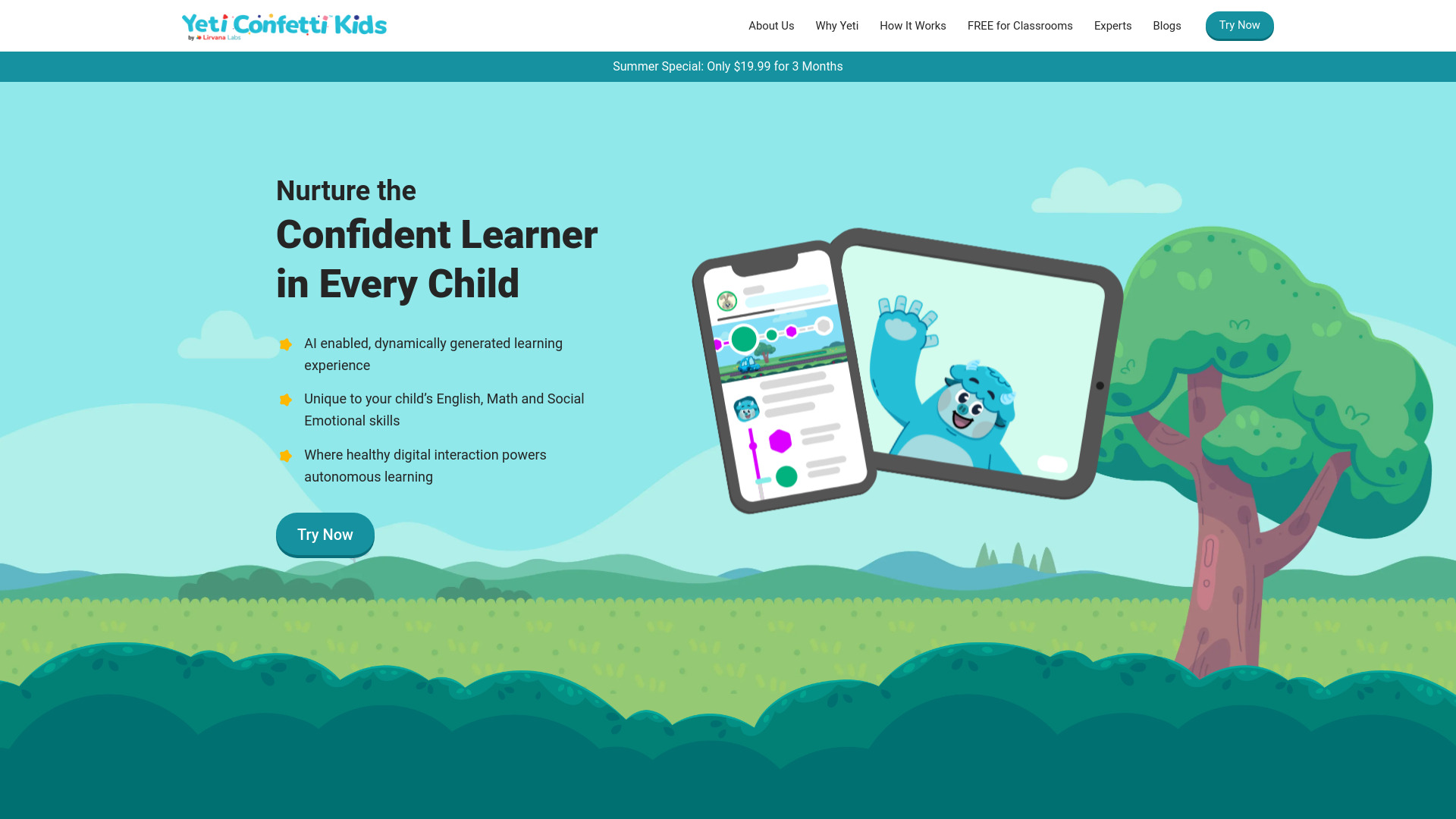 Yeti Confetti Kids by Lirvana Labs网页截图,Yeti Confetti Kids by Lirvana Labs网页快照