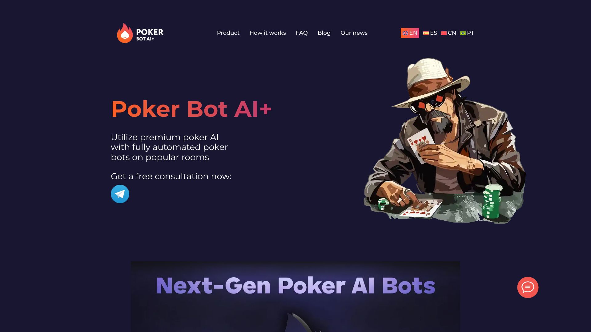 Poker Bot AI – Premium Poker AI and Bot Farm for Passive Earnings网页截图,Poker Bot AI – Premium Poker AI and Bot Farm for Passive Earnings网页快照