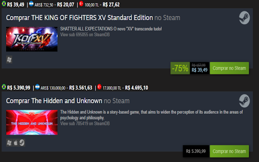 Steam BR prices网页截图,Steam BR prices网页快照