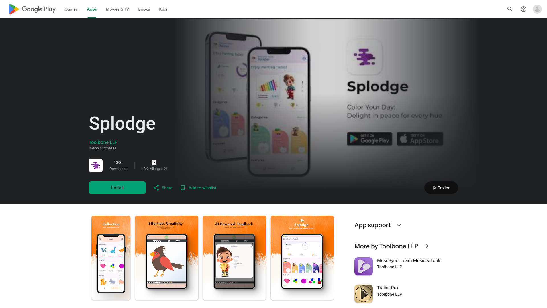 Splodge网页截图,Splodge网页快照