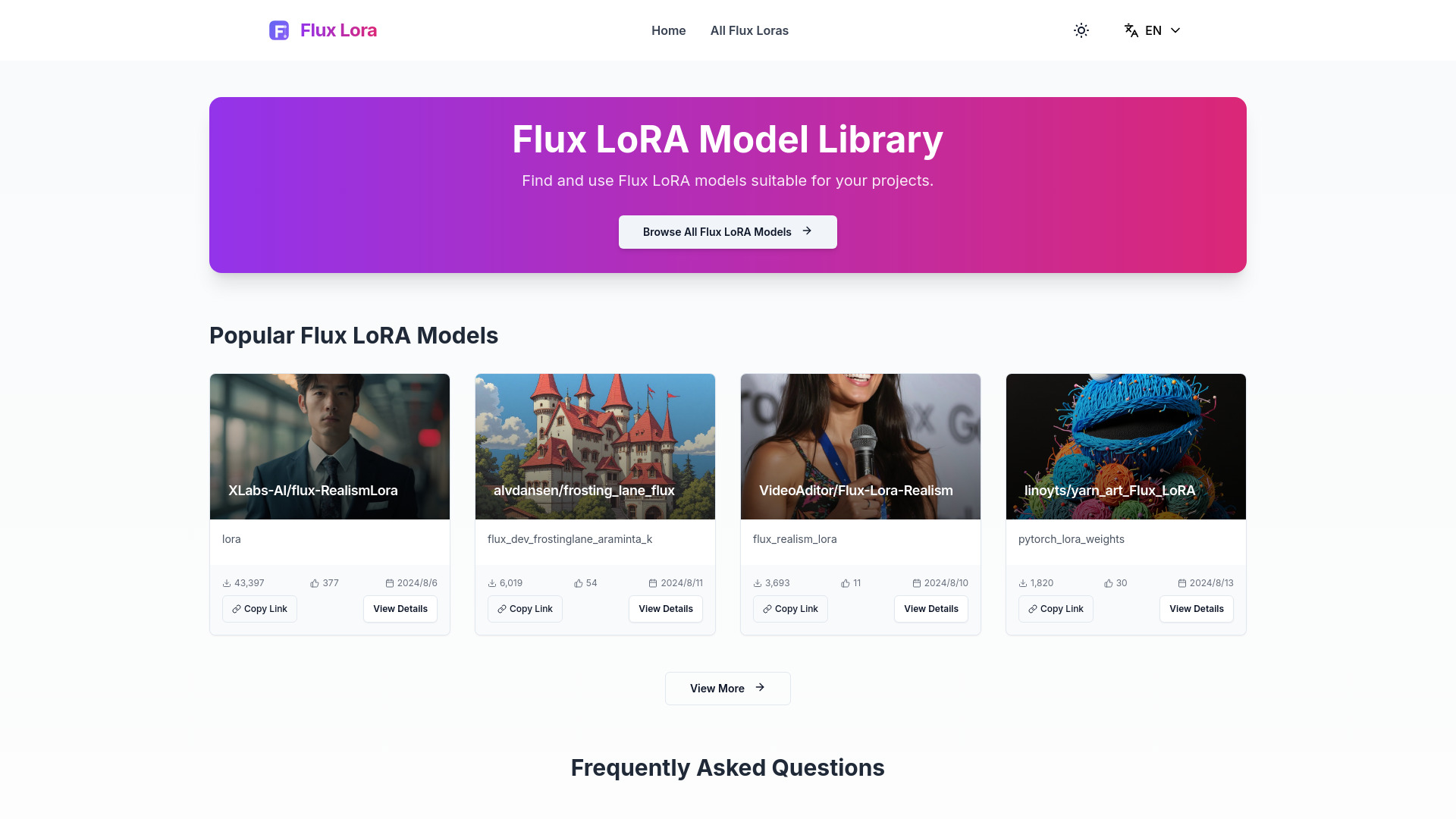 Flux Lora网页截图,Flux Lora网页快照