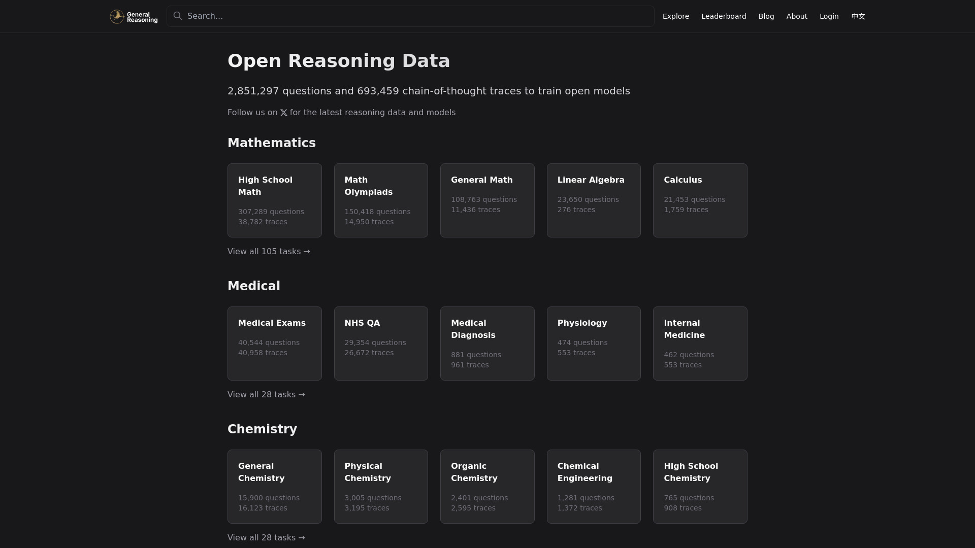 General Reasoning网页截图,General Reasoning网页快照