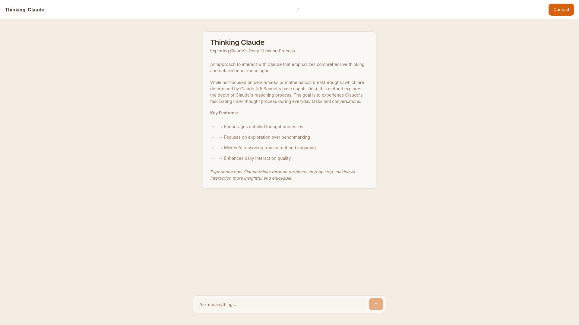 Thinking-Claude网页截图,Thinking-Claude网页快照