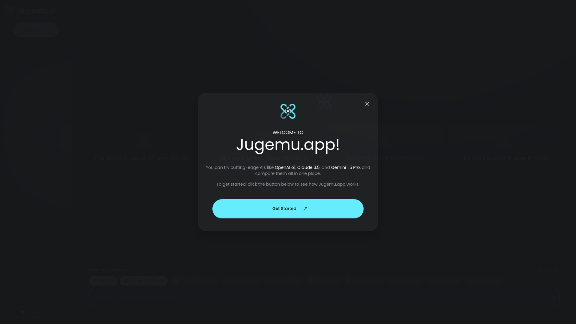Jugemu.app with OpenAI o1 Support网页截图,Jugemu.app with OpenAI o1 Support网页快照