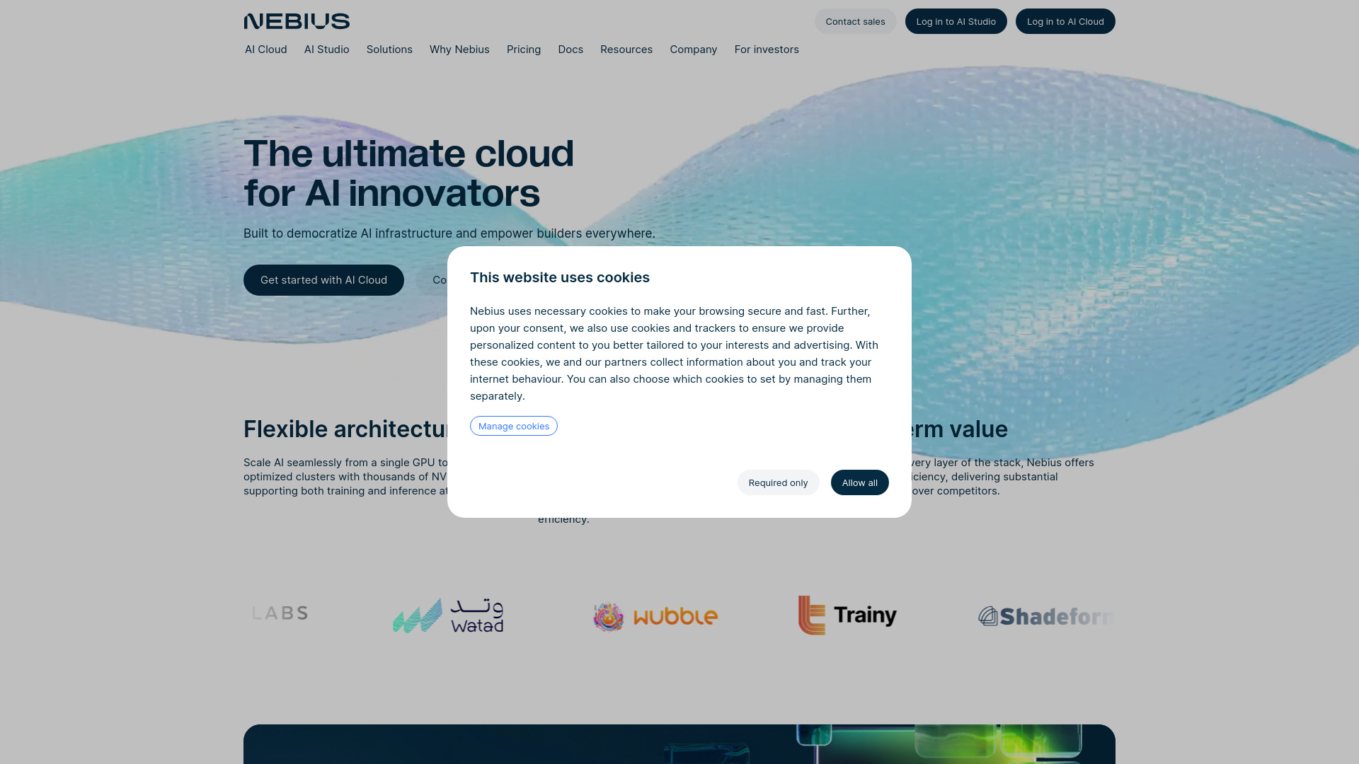 Nebius网页截图,Nebius网页快照