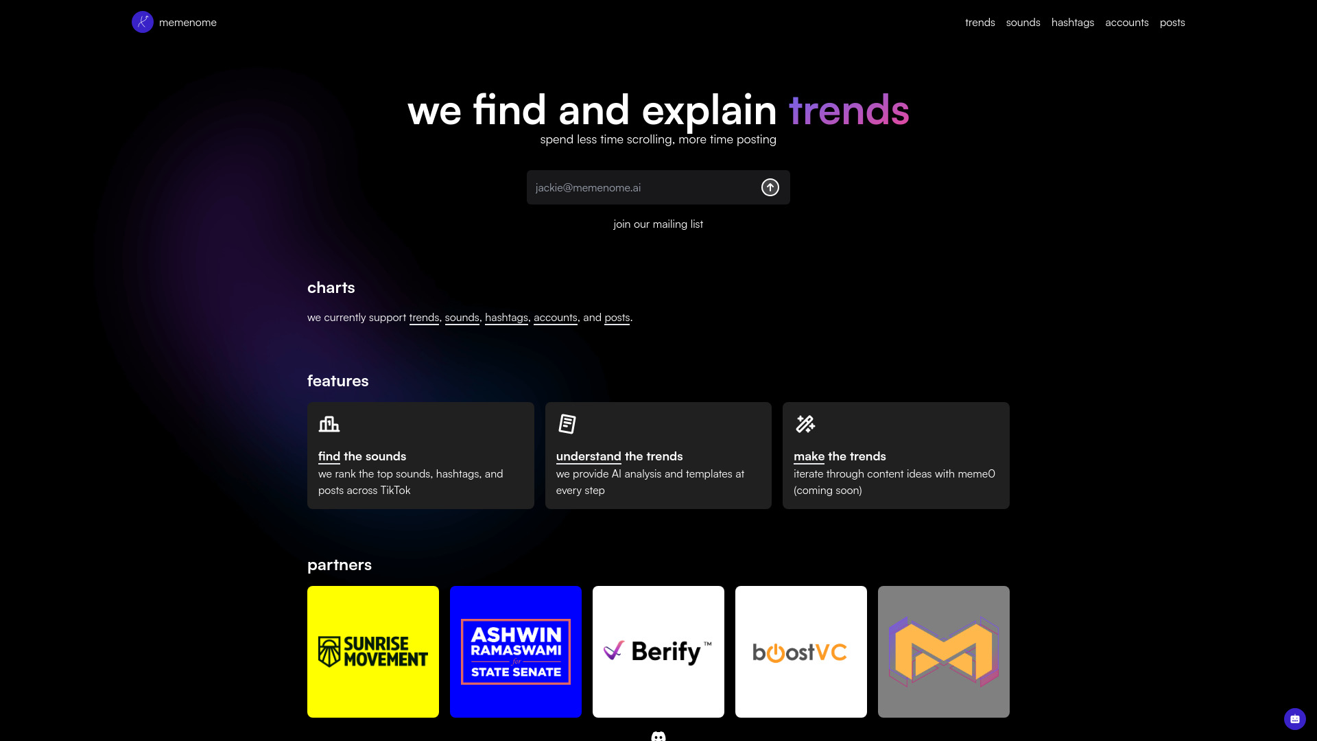 Memenome AI网页截图,Memenome AI网页快照