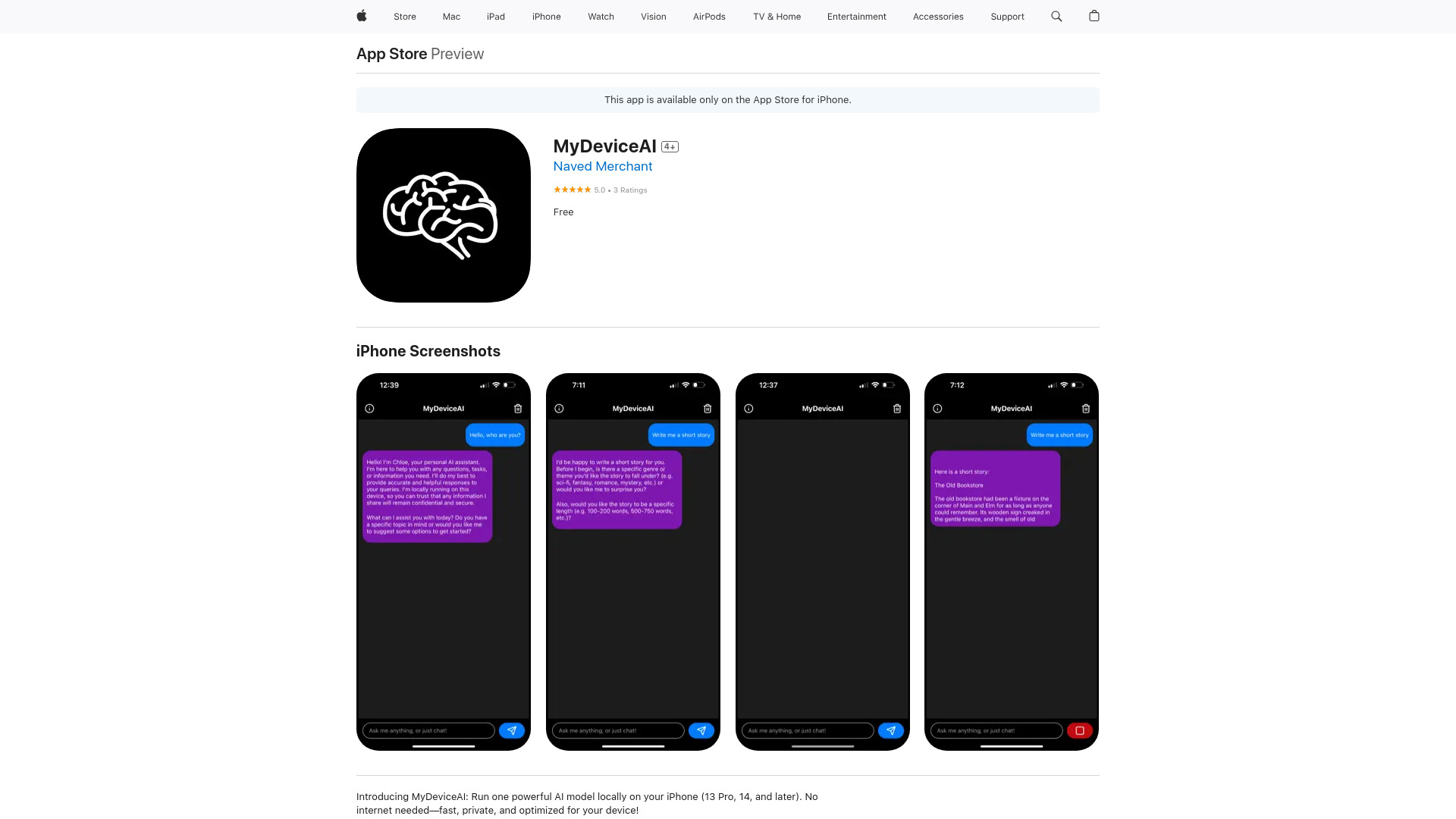 MyDeviceAI网页截图,MyDeviceAI网页快照