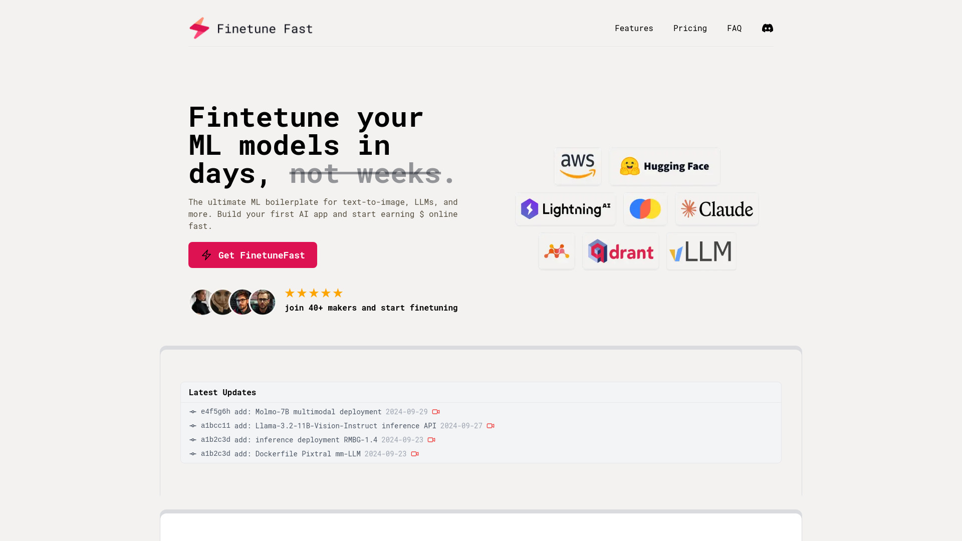 Finetunefast网页截图,Finetunefast网页快照