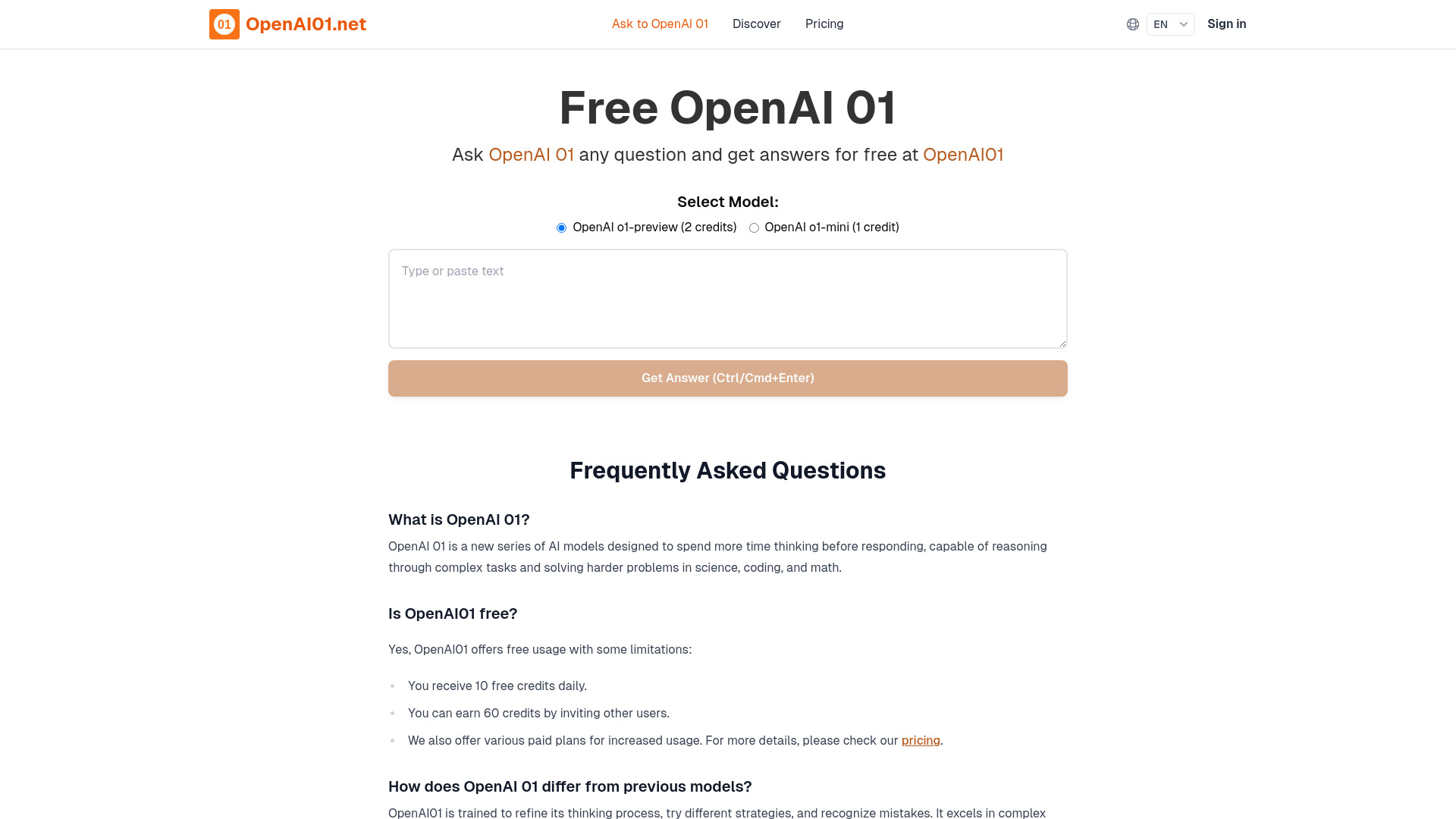 OpenAI01.net网页截图,OpenAI01.net网页快照
