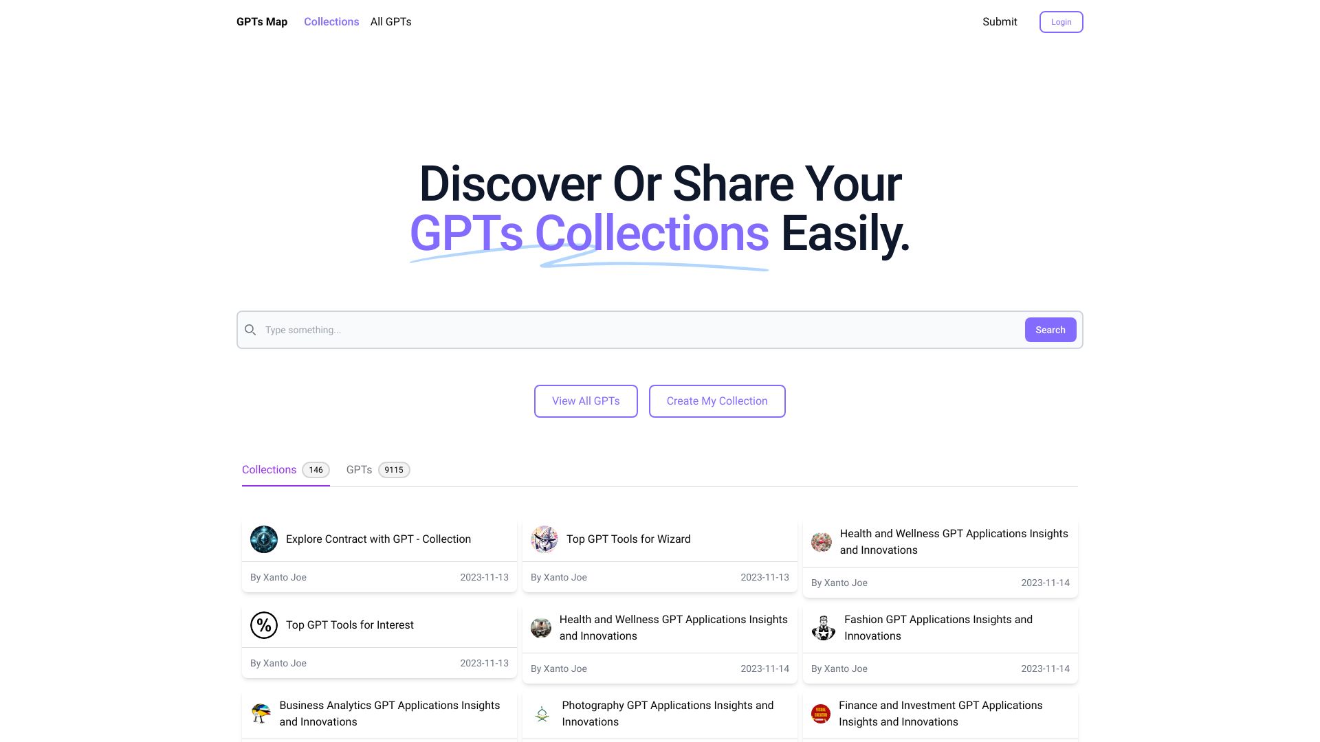 GPTs Map网页截图,GPTs Map网页快照