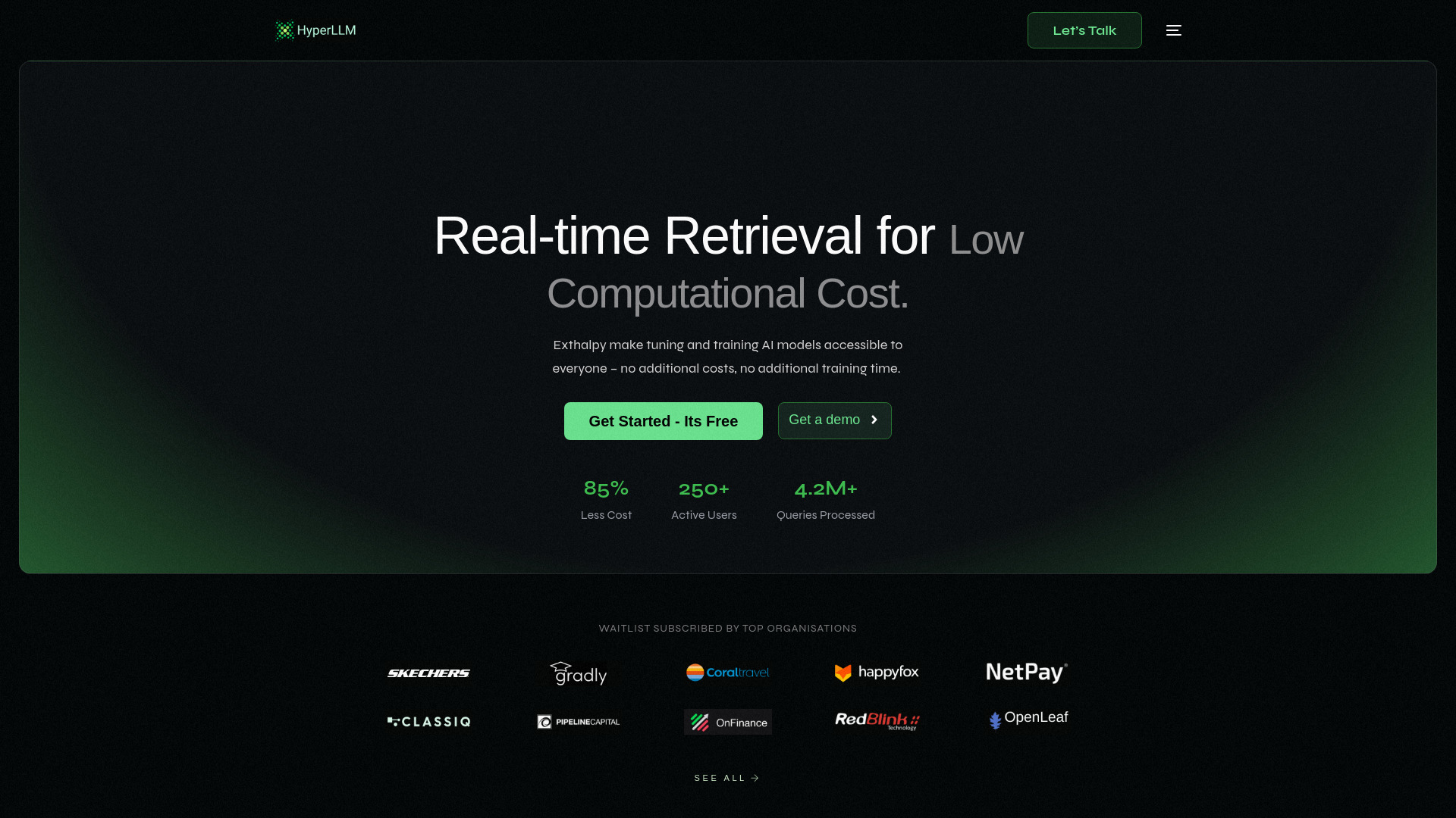 HyperLLM – Hybrid Retrieval Transformers网页截图,HyperLLM – Hybrid Retrieval Transformers网页快照