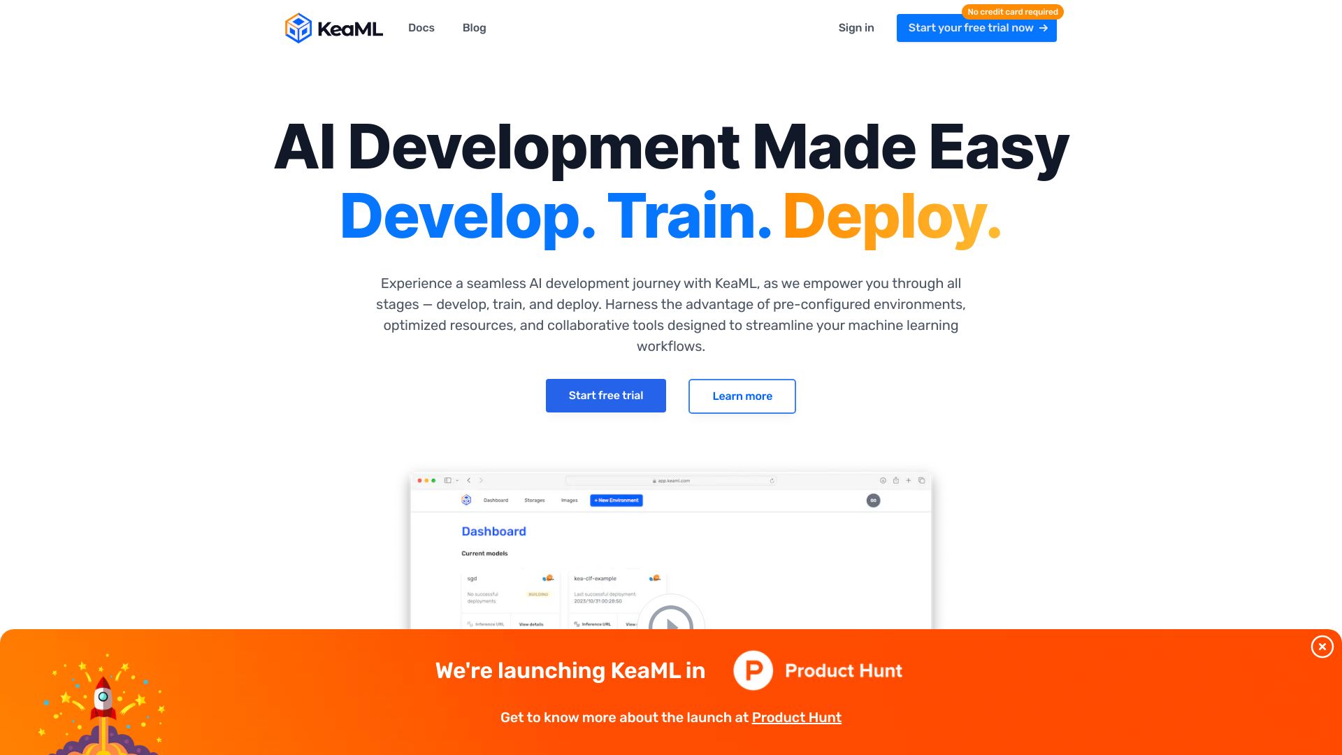 KeaML Deployments网页截图,KeaML Deployments网页快照