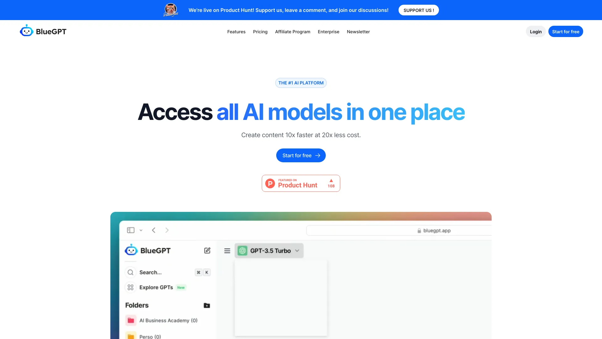 BlueGPT网页截图,BlueGPT网页快照