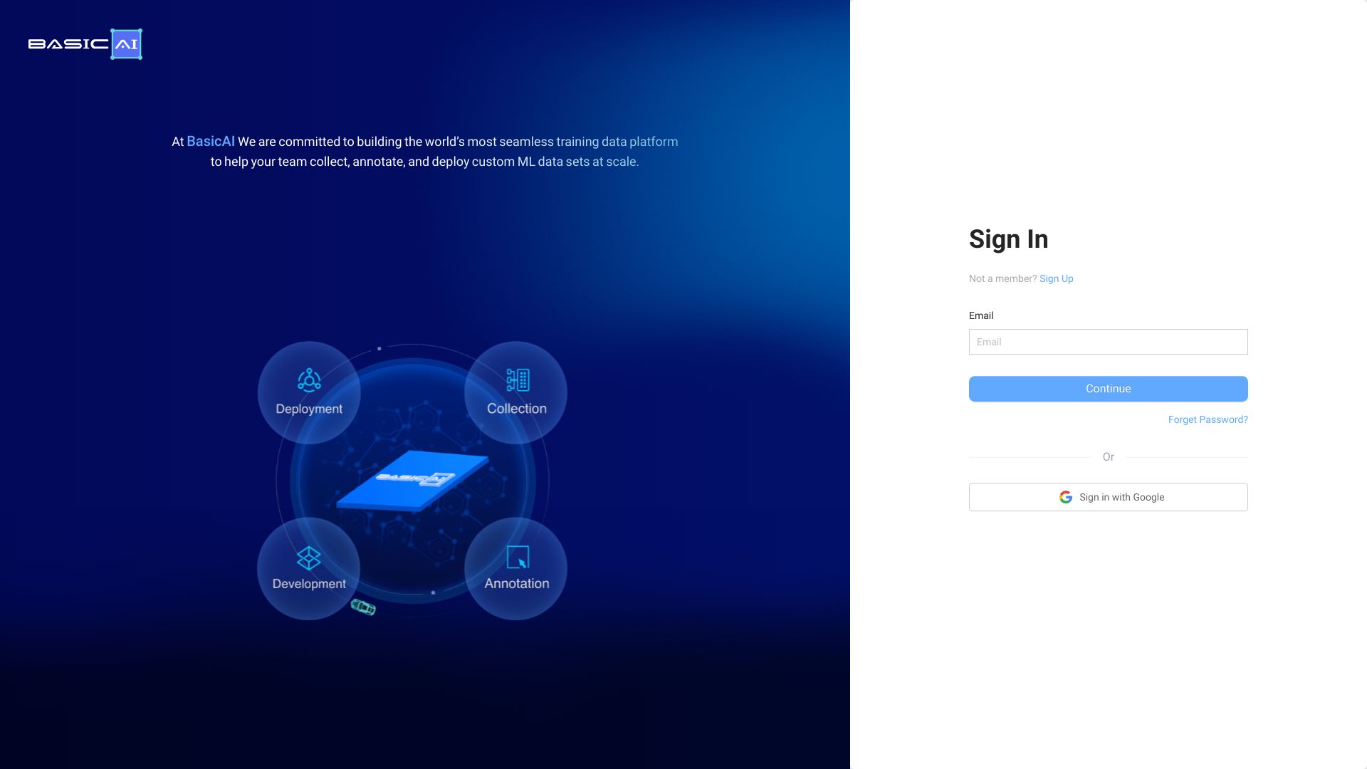 BasicAI Cloud网页截图,BasicAI Cloud网页快照
