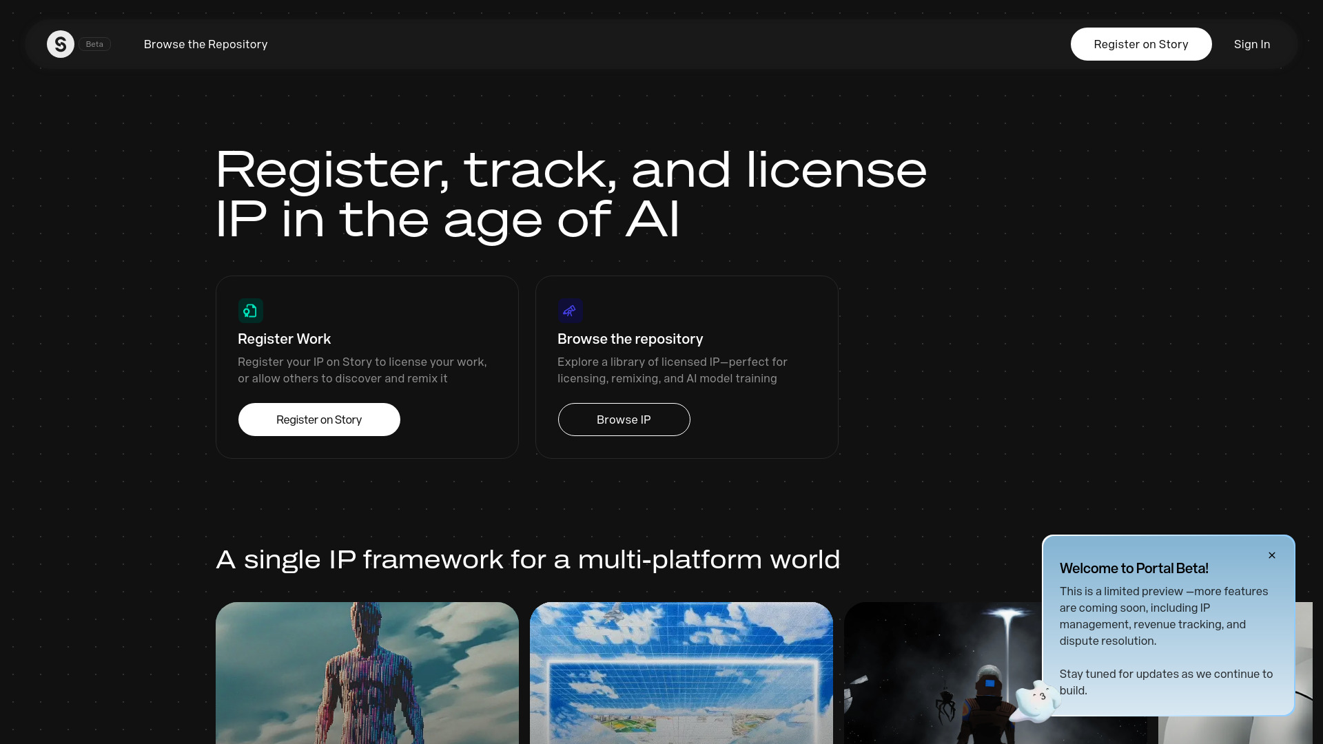IP Portal网页截图,IP Portal网页快照
