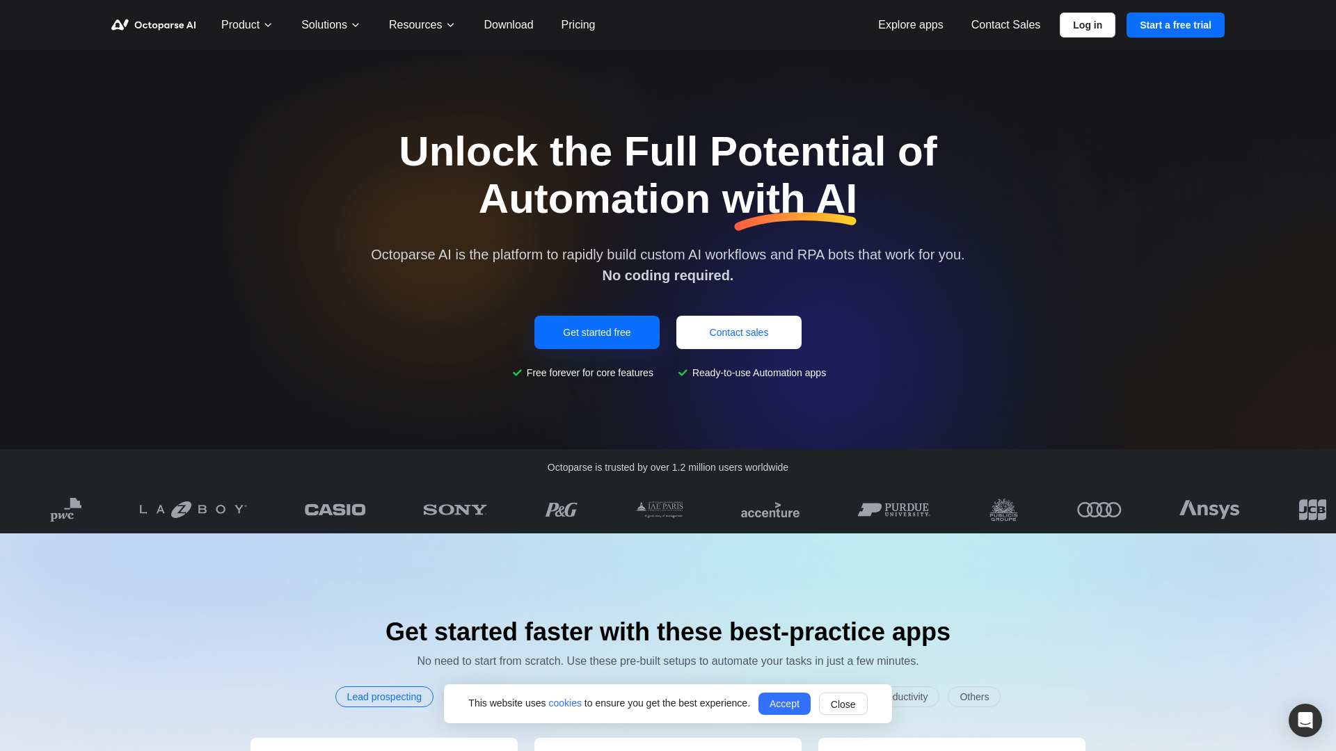 Octoparse AI网页截图,Octoparse AI网页快照