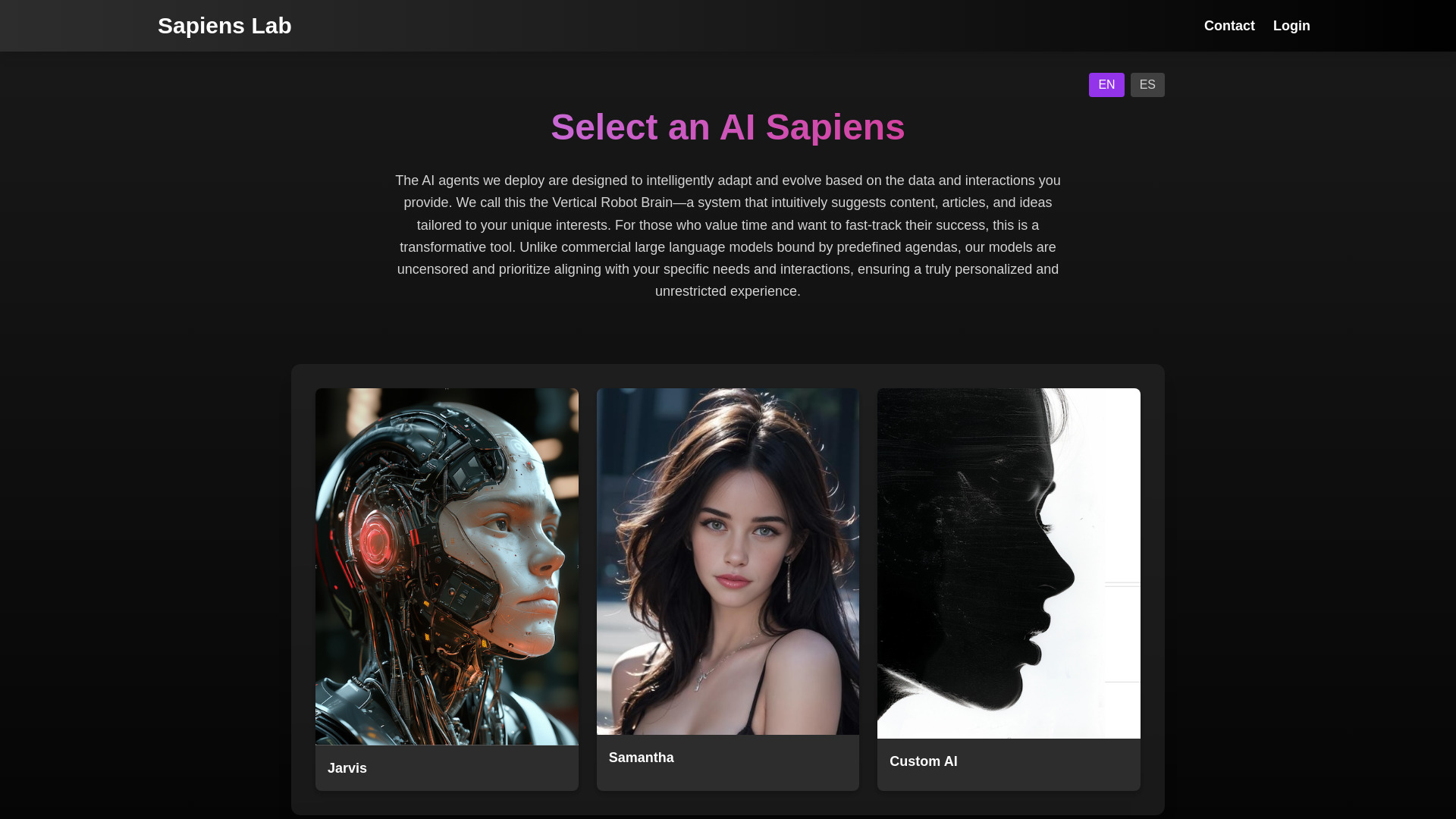 Sapiens Lab网页截图,Sapiens Lab网页快照