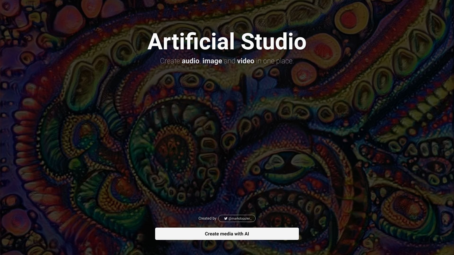 Artificial Studio网页截图,Artificial Studio网页快照