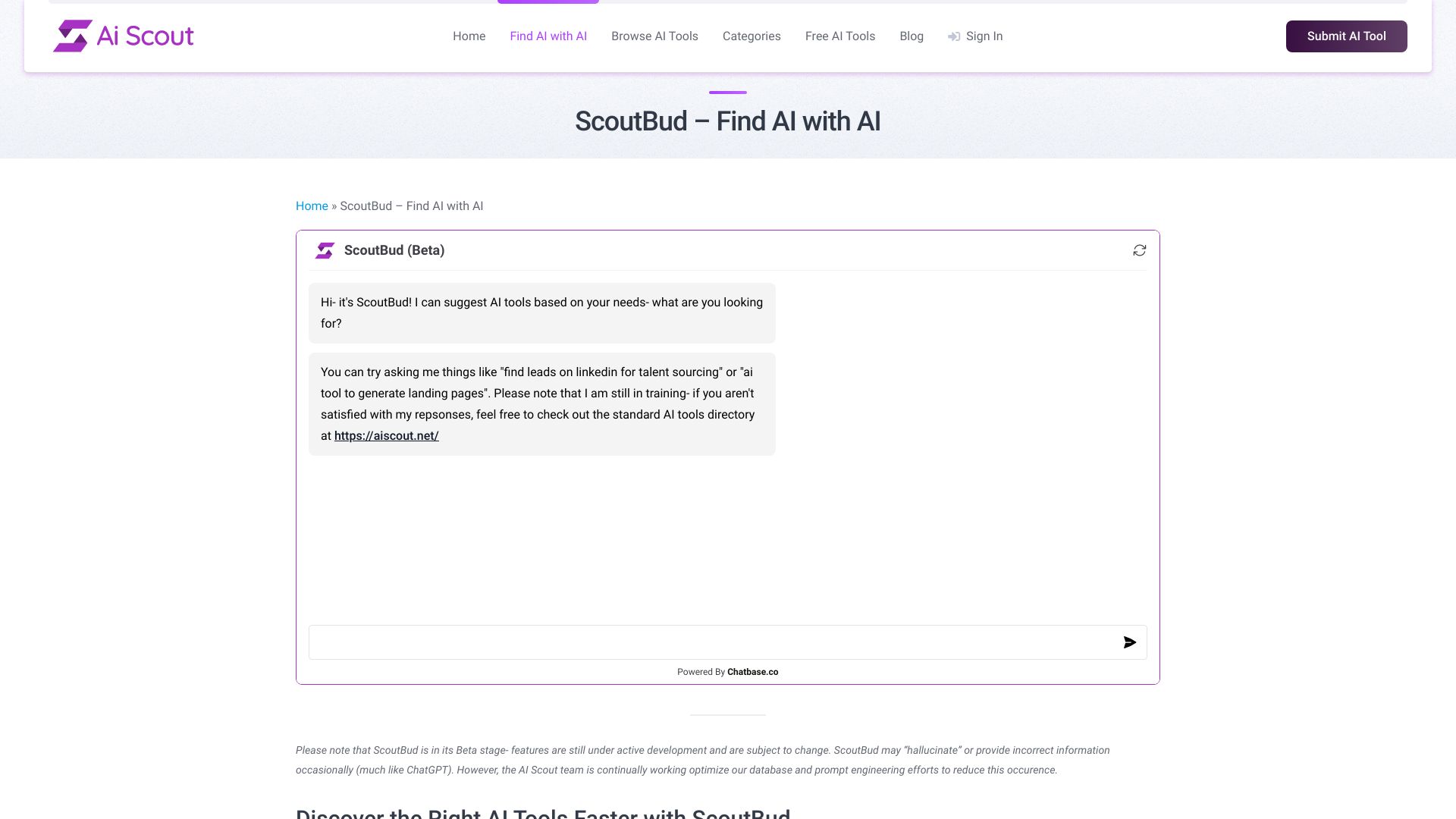 ScoutBud网页截图,ScoutBud网页快照