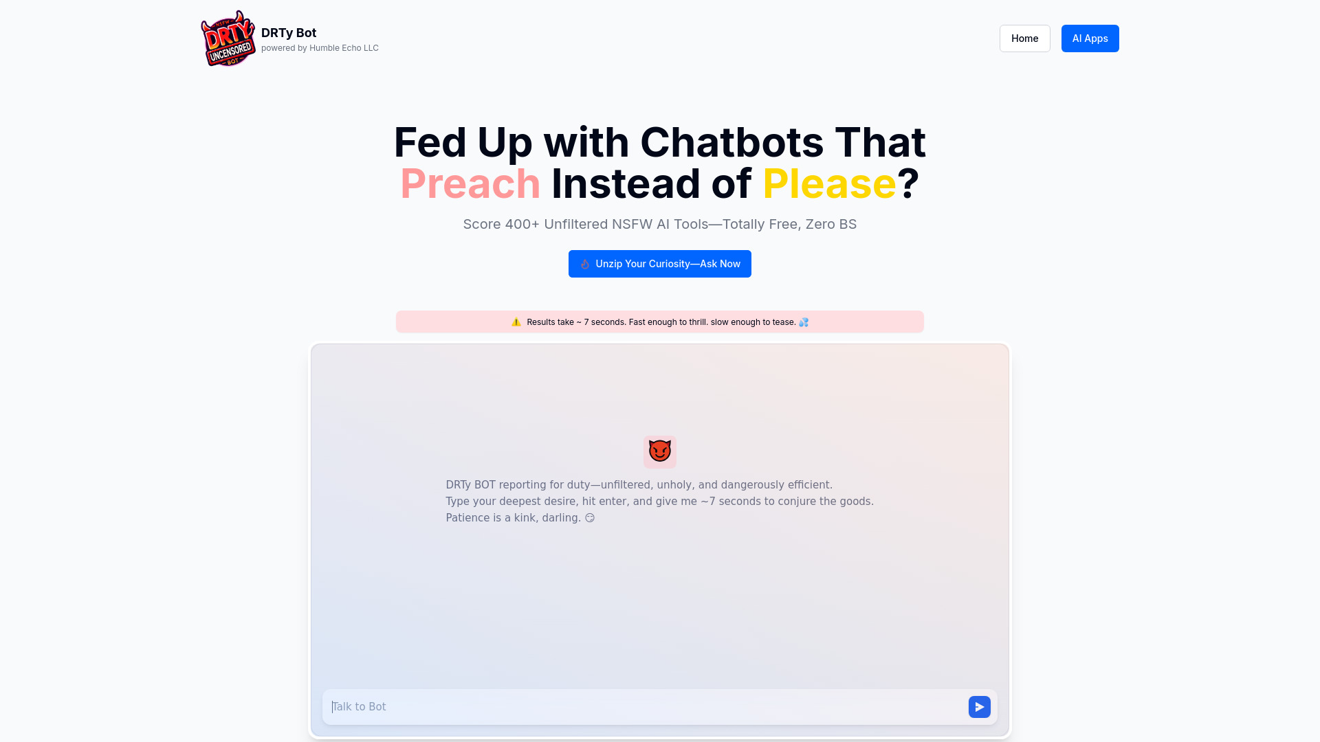 DRTy Bot网页截图,DRTy Bot网页快照